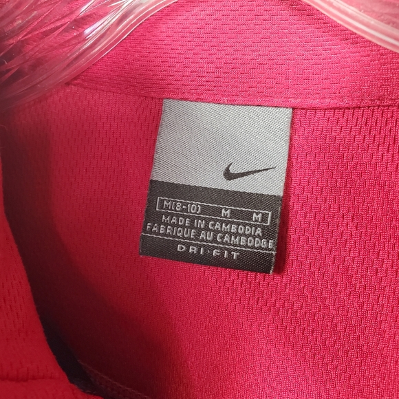 NIKE  Dri-Fit1/4 Zip Popover Running Jacket Women Sz M Navy Blue Red - Picture 5 of 6